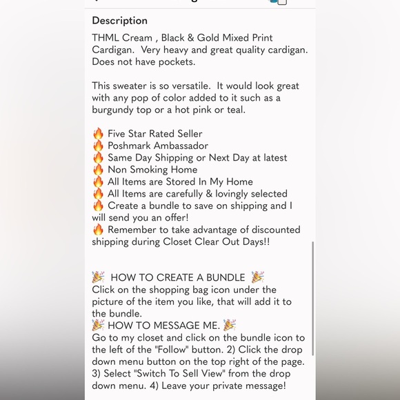 THML boho knit cardigan size small - Picture 16 of 16